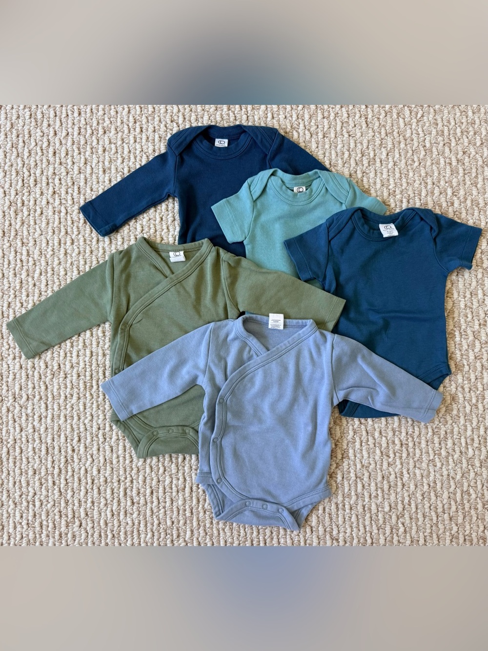 Colored Organics 100% Organic Cotton Set of 5 Bodysuits